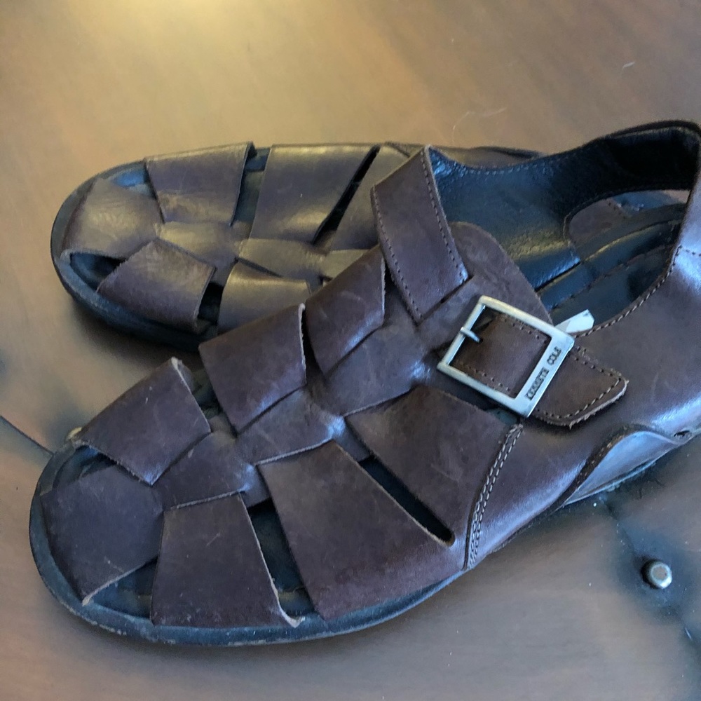Kenneth Cole Brown Leather Sandals Perfect